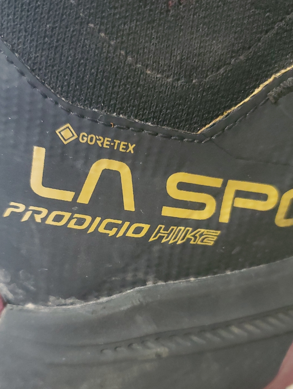 LA SPORTIVA Prodigio Hike Black Burgundy and Gold Trail Runners - Picture 8 of 10
